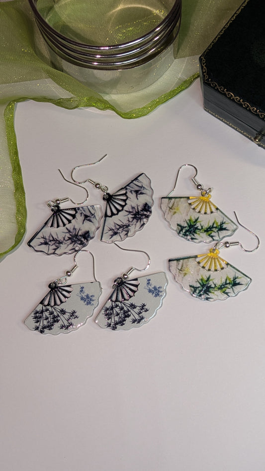 Oriental Fan Earrings