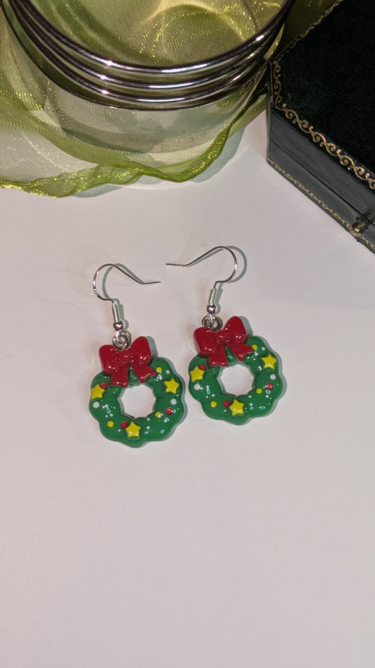 Christmas Wreath Earrings