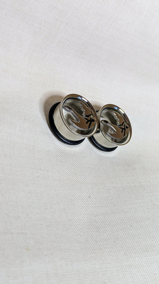 1x Stainless Steel Double Flare Tunnel with Bird Decoration